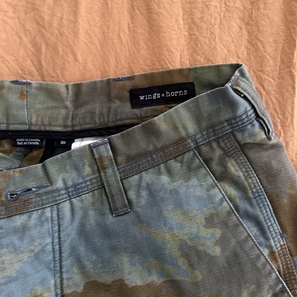 Mens WINGS + HORNS camouflage chinos size 30 - Picture 5 of 7